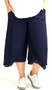 TS TAKING SHAPE VIRTU plus sz S-M/ 18 Natural Layered Crop Pants soft floaty NWT