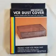 Vintage VCR VHS Player Dust Cover Faux Leather See Thru Front NEW NIP NOS