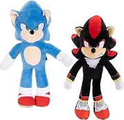 Sonic The Hedgehog Sonic 3 Movie Plush Sonic & Shadow 9-Inch Stuffed Toy Figures - Officially Licensed 3 Movie, Amazon 2-Pack Kids Plush Toy Figure Set