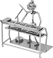 Broadway Gift Silvertone Keyboard Singer 6 inch Table Top Figurine