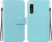 Compatible with Sony Xperia 5 J8210 Flip Kickstand case Cover,Compatible with Sony Xperia 5 J8210 Magnetic Wallet Case Green