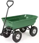 Garden Dump Cart with Heavy Duty Steel Frame,10 Inch Pneumatic Tyres Maximum Loa