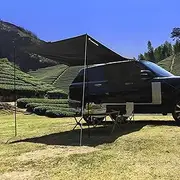 Awning Tarp for Camping,Tailgate Awnings & Shelters for Sun Shade and Waterproof, Outdoor Rear&Side Vehicle Awning Shelter for Van, MPV, Campers(10 * 6.56ft,Black)