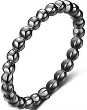 [Jude Jewelers] 2mm Stainless Steel Beaded Style Classical Simple Plain Stackable Wedding Band Ring