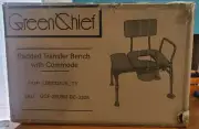 Transfer Bench with Commode - 500lb Capacity