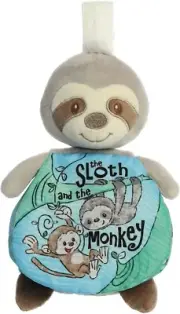 ebba - Small Multicolor Story Pals - 9" Sloth And The Monkey - Stuffed Animal