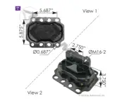 Peterbilt Rear Engine Mount Replaces Paccar 12448TBG, Automann M17499