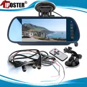 7" TFT-LCD Mirror Monitor 800X480 4 PIN Connector Clip + Windscreen Suction Cup