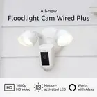 Ring Floodlight Cam Wired Plus Surveillance Camera - White