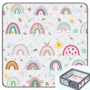Baby Play Mat，Thick Soft 50" X 50" Playpen mat, Foldable and Machine Washable...