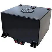Aeroflow Aluminium 10 Gallon (38L) Fuel Cell with Cavity/Sump (Black), AF85-2100ABLK