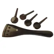 1 set full size ebony cello parts,cello tailpiece and 4pcs pegs inlay shell