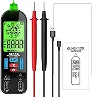 Digital Multimeter, Large Screen Auto Ranging LCD Display Volt Tester, Multimeter for Electricians, Portable Multimeter for Testing AC and DC Voltage, Capacitance, Diode