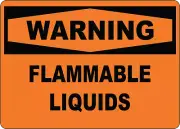 OSHA WARNING: FLAMMABLE LIQUIDS| Laminated Vinyl Decal Sticker Label