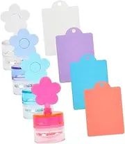 4 Sets Stamping Picture Stickers Salon Nail Stamper Nail Design Stencils Kit Nail Clippers French Tip Nail Stamp Adhesive Manicure Nail Polish Nails Glue Nail Art Brushes Plastic