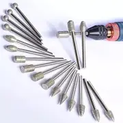 Stone Carving Set Diamond Burr Bits 20pcs Polishing Kits Rotary Tools Accessorie