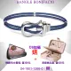 【CHARRIOL 夏利豪】Bangle Banifacio博尼法西奧手環 銀扣頭藍鋼索M款-加雙重贈品 C6(04-1901-1266-0-M)