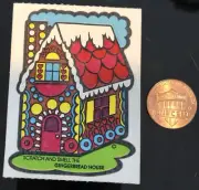 Mello Smello Gingerbread House Scratch 'n Sniff Sticker Matte Vintage mod