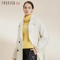 在飛比找Yahoo奇摩購物中心優惠-JESSICA RED - 百搭保暖羊毛寬鬆高領粗針織毛衣8