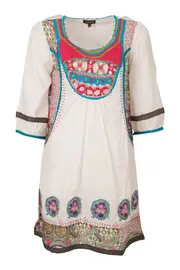 Crochet Bib Patchwork Dress--PAR-56045001