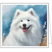 Samoyed Notecards Set of Six - - - 5¼ x 5¼ Inches