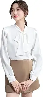 [Generic] Women's Spring Summer Long-Sleeved Shirt Elegant Casual Tops
