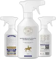 C&G Pets | Horse Super Shine Detangling Finish Spray | Dust Repelling Coat Conditioner Natural Ingredients | Protects Mane Tail Natural Shine Quick Grooming Detangler Hair Skin Nourishment (500ML)