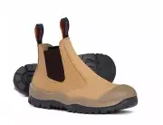 Mongrel 440050 Elastic Sided Boots Scuff Cap Safety Pull on Men Work Shoes Wheat