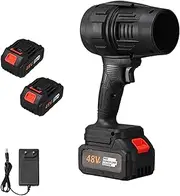 TurboSweep Cordless Power Blowe, Dual Battery Multi-Purpose Cleaner, Charger Included, for Patio Cleaning, Lawn Care, Blowing Leaves and Dust,Charger Included Lightweight Leaf Blowers (Black)