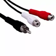 Kentek 6" in. RCA Male to 2RCA Female Cable for Stereo Audio PC iPod MP3 MP4 CAR