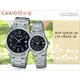 CASIO時計屋 手錶專賣店 MTP-V002D-1B+LTP-V002D-1B 指針對錶 不鏽鋼錶帶 黑 防水 日期顯示 全新品 保固一年 開發票
