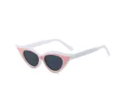 Retro Cat-Eye Sunglasses - Stylish White Vintage Frames for Women