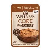 Wellness Core Adult Tiny Tasters Pate Wet Cat Food Chicken & Turkey 50g x 12