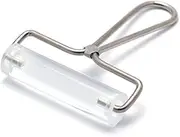 Honbay Non-Stick Clear Acrylic Clay Roller Clay Rolling Pin with Steel Handle