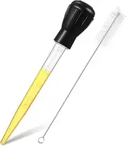 CRILSTYLEO 1 Set Portable Turkey Baster Kit with Brush Seasoning Fluid Baster for Outdoor Grilling Bbqs and Picnics and Pe Construction for Marinating and Flavoring