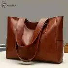 Vintage Large Capacity Tote Bag Retro Vegan Shoulder Bag Women's Casual Handbag
