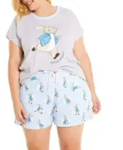 NEW PETER ALEXANDER WOMENS PETER RABBIT TEE + WAFFLE PJ SHORTS $119.95 2+ 20-22