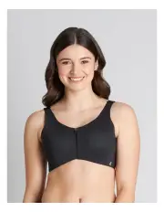[Bendon] Motion Zip Front Sports Bra in Black