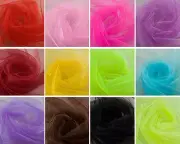 50 Yards Organza Fabric 60" Wide High Quality Sheer Draping Party Wedding USA