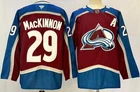 Custom Men Nathan MacKinnon Avalanche Burgundy Jersey All Stitched