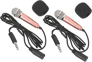 COMNESTBI 2Pcs Portable Mini Microphones for Recording Lightweight Wired Microphone for Phone Tablet Computer Compact Design for Song Software Crisp Sound