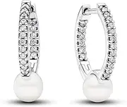 Pandora Timeless Sterling Silver Jewellery with White Treated Freshwater Cultured Pearl and Clear Cubic Zirconia