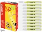 10 Box COOL YELLOW Stabilo Swing Highlighters Chisel Tip Pocket Clip 216411