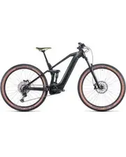 Cube Stereo Hybrid 140 HPC Race 625 Electric Dual Suspension Mountain Bike Grey 'n' Green