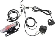 Bicycle Headlight and Tail Light Set Ebike Turn Signals Front and Back Light Electric Bike Light Horn Kits with Switch 24-48V