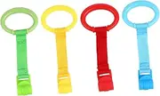 FUNNETOYU 4Pcs Portable Pull Rings Durable Nursery Rings for Standing Assistance Ergonomic Design for for Home Go Use