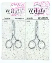 2x Scissors Flat Tip Eyebrow Tweezers Beauty Makeup Hair Removal Professional