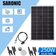 12V 300W 250W Fixed Solar Panel Kit Mono Home Generator Caravan Camping Charging