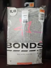 New Bonds Zip Long Sleeve Wondersuit Grey Fluro Stars - Size 00 (3-6 months)