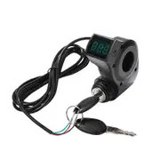 Electric Scooter Ignition Lock Handlebar Control Switch Thumb Throttle with Keys Compatible for black